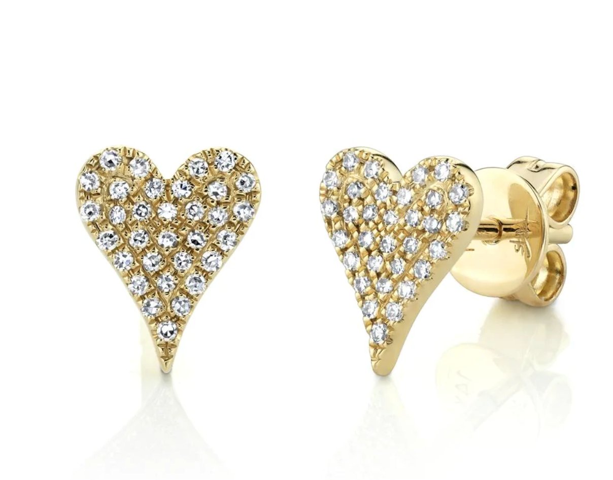 AMOR 0.14 CT. DIAMOND PAVE HEART STUD EARRINGS - thegreatputonmvAMOR 0.14 CT. DIAMOND PAVE HEART STUD EARRINGSAMOR 0.14 CT. DIAMOND PAVE HEART STUD EARRINGSAMOR 0.14 CT. DIAMOND PAVE HEART STUD EARRINGSEarringsShy CreationthegreatputonmvAMOR 0.14 CT. DIAMOND PAVE HEART STUD EARRINGSGold25179527