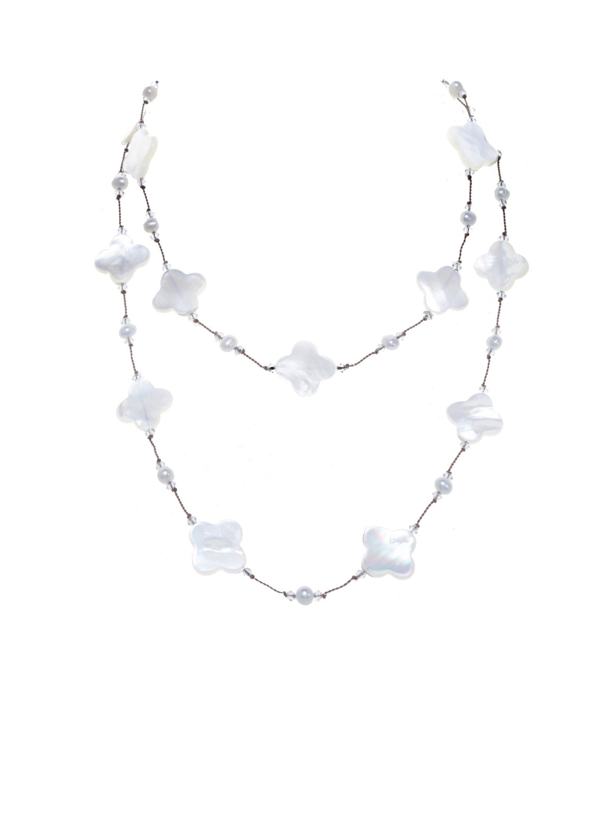 CLOVER NECKLACE - thegreatputonmvCLOVER NECKLACECLOVER NECKLACECLOVER NECKLACENecklaceMargo MorrisonthegreatputonmvCLOVER NECKLACEWhite Mother of Pearl & Fresh Water Pearl16803975