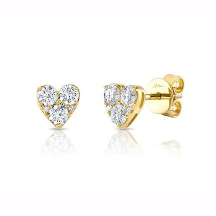 DIAMOND HEART STUDS - thegreatputonmvDIAMOND HEART STUDSDIAMOND HEART STUDSDIAMOND HEART STUDSEarringsSamira 13thegreatputonmvP - 5624 - YG - EPS - 312 - YGDIAMOND HEART STUDS
