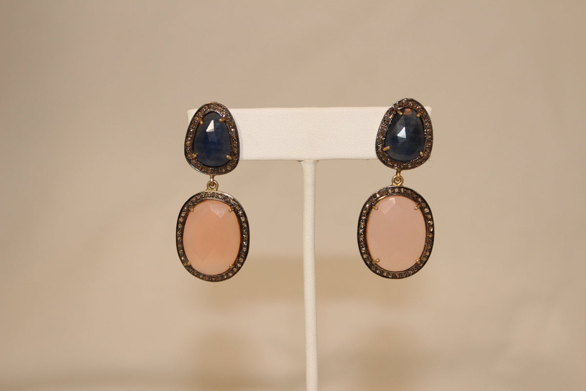 Double Drop Earrings - thegreatputonmvDouble Drop EarringsDouble Drop EarringsDouble Drop EarringsEarringsGristhegreatputonmvE366Pink oval and blue sapphire 2 - tier drop earrings Sourced from India75330183