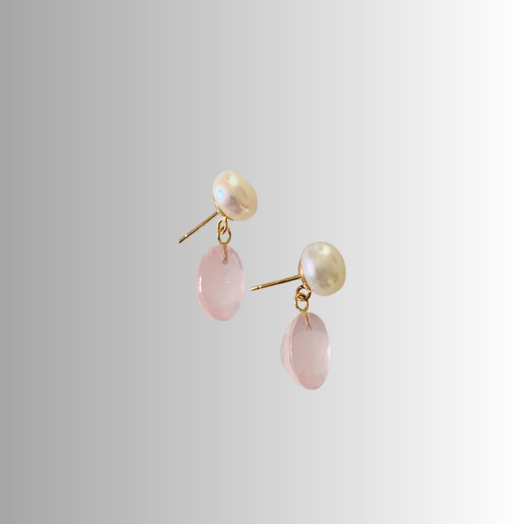 Freshwater Pearl with Rose Quartz Earrings - thegreatputonmvFreshwater Pearl with Rose Quartz EarringsFreshwater Pearl with Rose Quartz EarringsFreshwater Pearl with Rose Quartz EarringsEarringsKaren LeethegreatputonmvFreshwater Pearl with Rose Quartz Earrings02395015