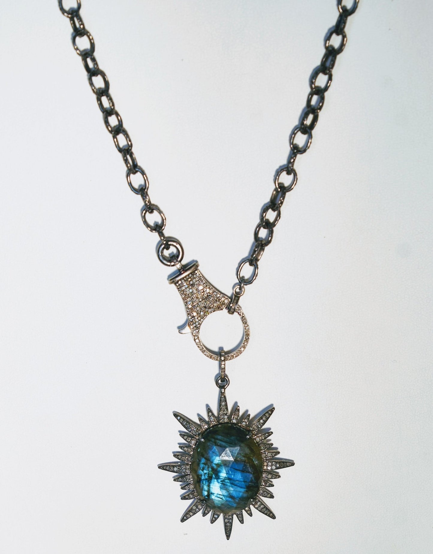 Labradorite and Diamond Burst Chain 36" - thegreatputonmvLabradorite and Diamond Burst Chain 36"Labradorite and Diamond Burst Chain 36"Labradorite and Diamond Burst Chain 36"NecklaceSafia DaythegreatputonmvLabradorite and Diamond Burst Chain 36"62596231