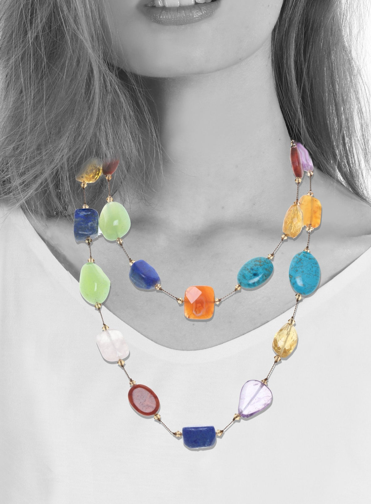 LARGE MULTI - GEMSTONE, LN - 679 - thegreatputonmvLARGE MULTI - GEMSTONE, LN - 679LARGE MULTI - GEMSTONE, LN - 679LARGE MULTI - GEMSTONE, LN - 679NecklaceMargo MorrisonthegreatputonmvLARGE MULTI - GEMSTONE, LN - 67904233095