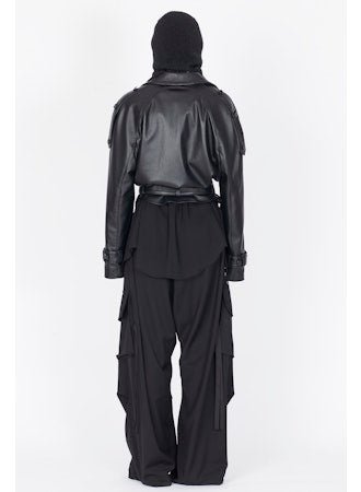 Leather Belted Jacket - thegreatputonmvLeather Belted JacketLeather Belted JacketLeather Belted JacketISABEL BENENATOthegreatputonmvDL03F25Leather Belted JacketSBlack