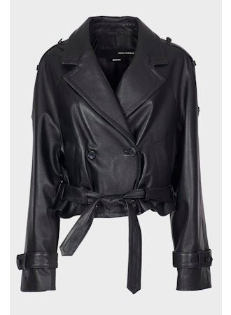 Leather Belted Jacket - thegreatputonmvLeather Belted JacketLeather Belted JacketLeather Belted JacketISABEL BENENATOthegreatputonmvDL03F25Leather Belted JacketSBlack