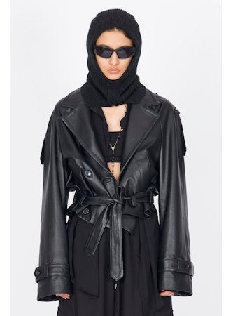 Leather Belted Jacket - thegreatputonmvLeather Belted JacketLeather Belted JacketLeather Belted JacketISABEL BENENATOthegreatputonmvDL03F25Leather Belted JacketSBlack