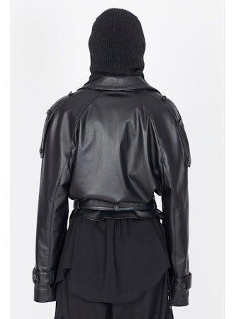 Leather Belted Jacket - thegreatputonmvLeather Belted JacketLeather Belted JacketLeather Belted JacketISABEL BENENATOthegreatputonmvDL03F25Leather Belted JacketSBlack