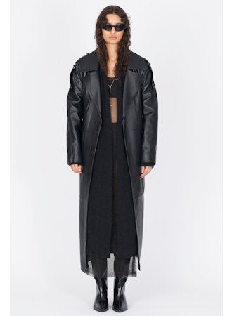 Leather Trench Coat - thegreatputonmvLeather Trench CoatLeather Trench CoatLeather Trench CoatISABEL BENENATOthegreatputonmvDL01F25Leather Trench CoatSBlack