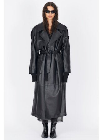 Leather Trench Coat - thegreatputonmvLeather Trench CoatLeather Trench CoatLeather Trench CoatISABEL BENENATOthegreatputonmvDL01F25Leather Trench CoatSBlack