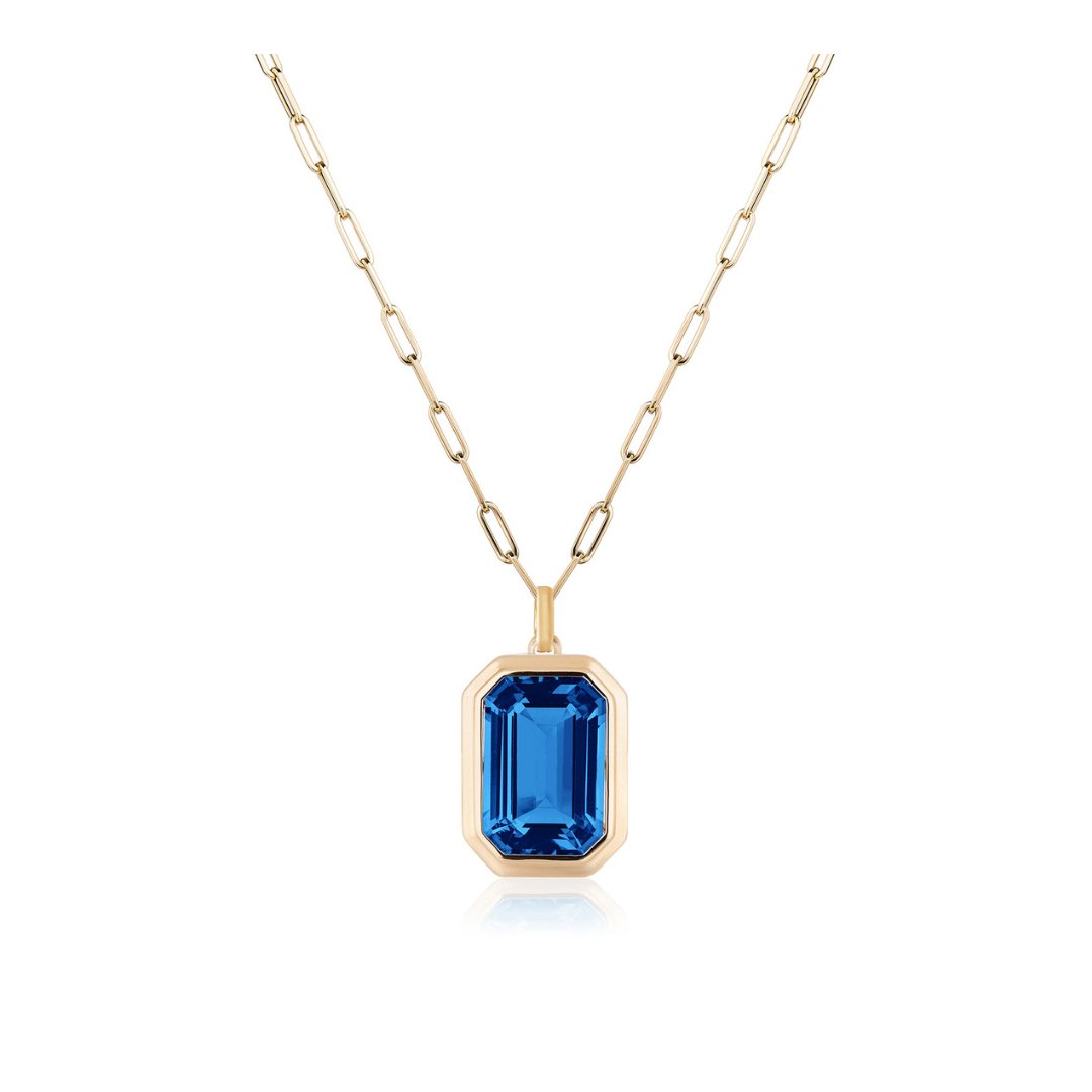 'Manhattan' 10x15 London Blue Topaz Emerald Cut Bezel Set Pendant - thegreatputonmv'Manhattan' 10x15 London Blue Topaz Emerald Cut Bezel Set Pendant'Manhattan' 10x15 London Blue Topaz Emerald Cut Bezel Set Pendant'Manhattan' 10x15 London Blue Topaz Emerald Cut Bezel Set PendantNecklaceGoshwarathegreatputonmvJP0126 - LBT - Y'Manhattan' 10x15 London Blue Topaz Emerald Cut Bezel Set Pendant06900359