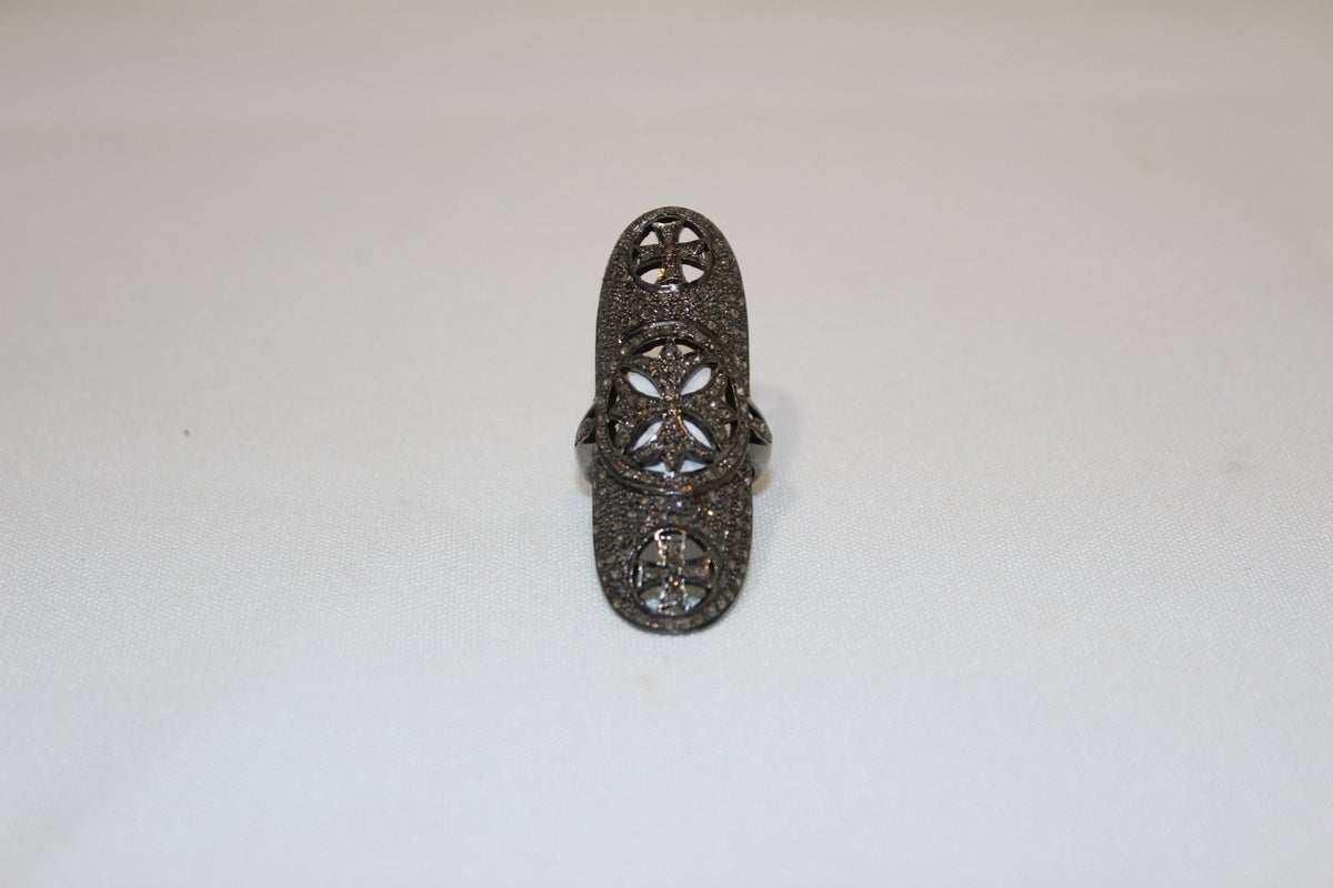 Medieval Shield Ring - thegreatputonmvMedieval Shield RingMedieval Shield RingMedieval Shield RingRingsGristhegreatputonmvR42Pave diamond with oxidized sterling silver Size 7 Sourced from India34382215