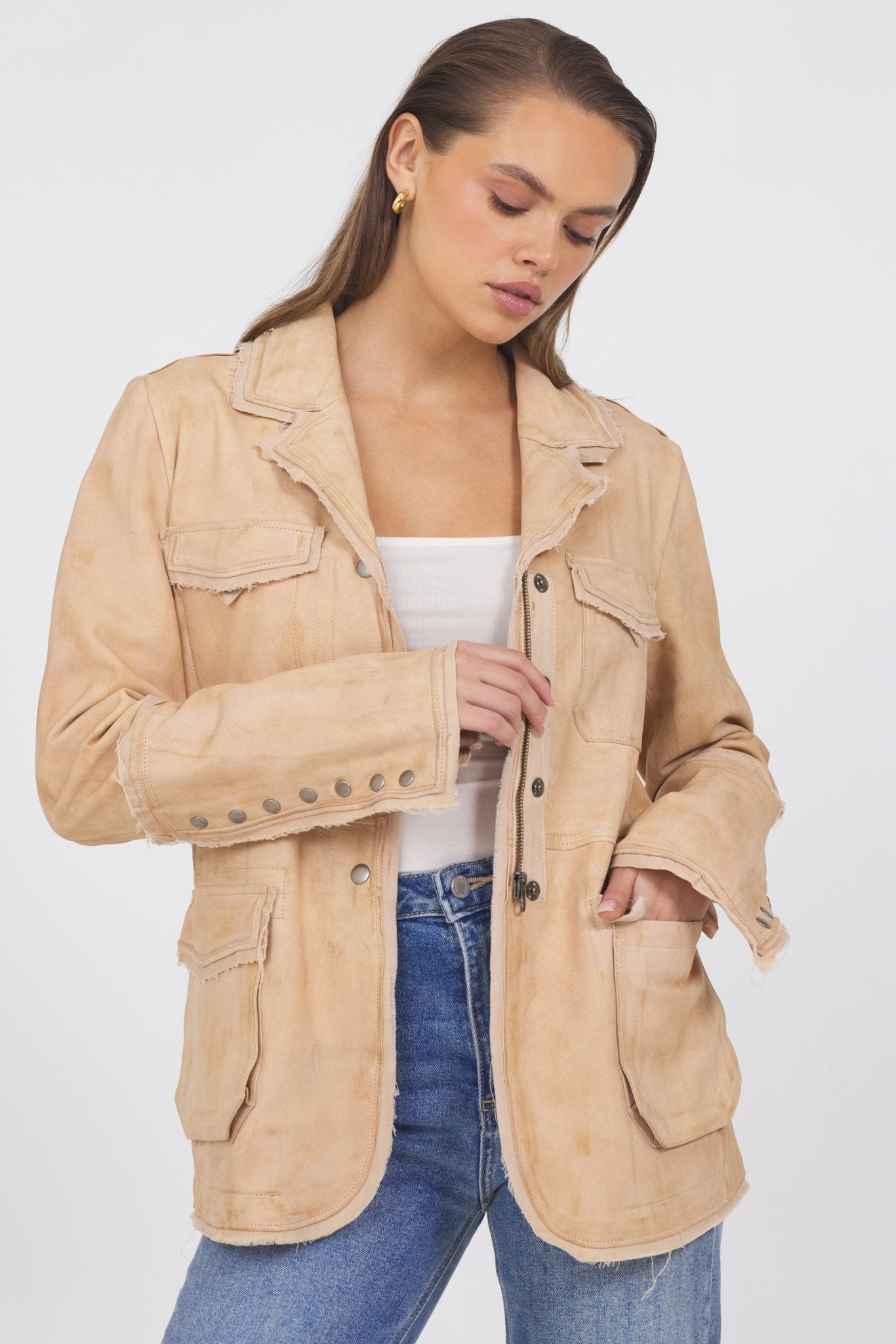 Meryl - thegreatputonmvMerylMerylMerylJacketJakettthegreatputonmv593J145MerylXSVintage - Capuccino73335580