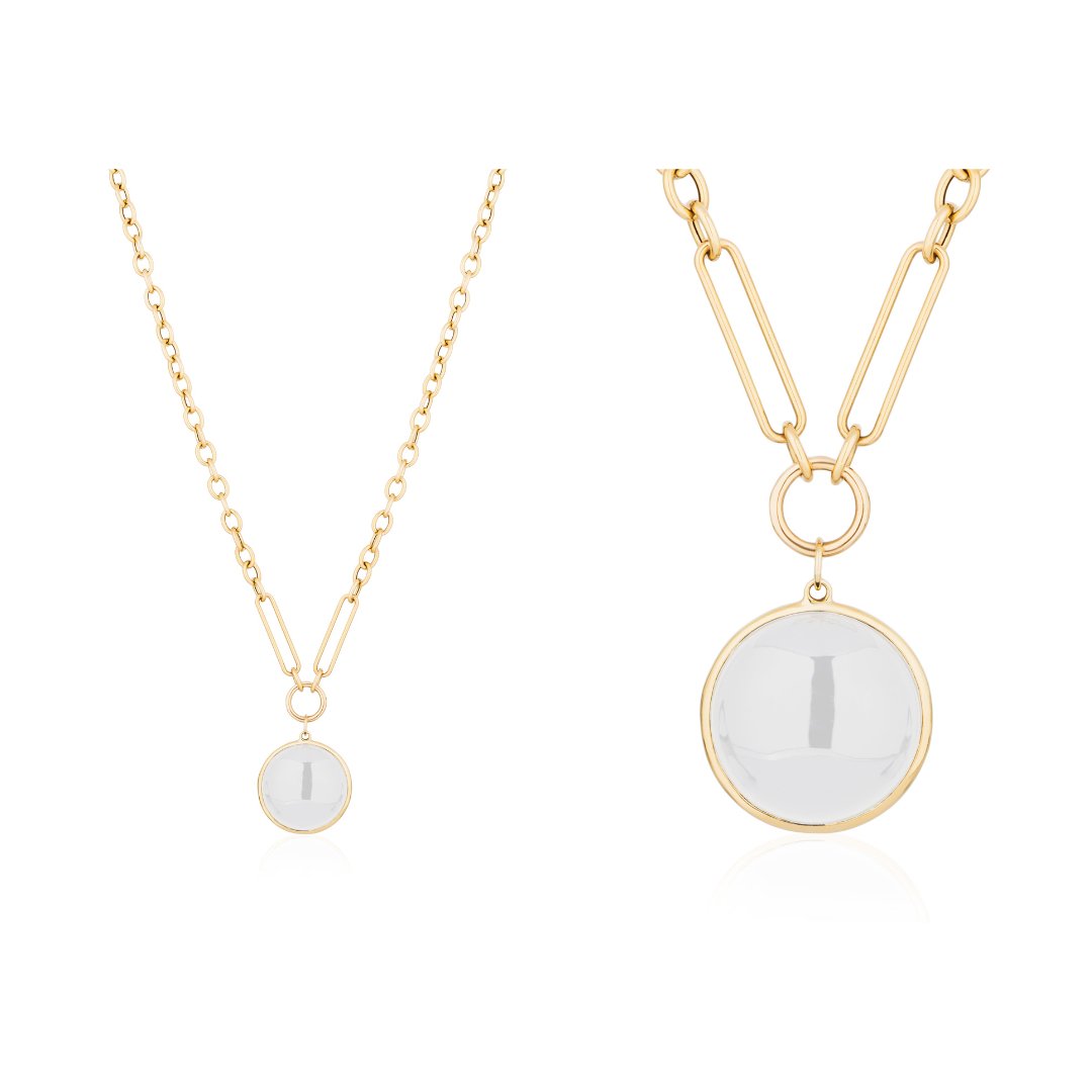 'Mischief' 26mm Moon Quartz Round Disc Pendant - thegreatputonmv'Mischief' 26mm Moon Quartz Round Disc Pendant'Mischief' 26mm Moon Quartz Round Disc Pendant'Mischief' 26mm Moon Quartz Round Disc PendantNecklaceGoshwarathegreatputonmvJP0042 - MQ'Mischief' 26mm Moon Quartz Round Disc Pendant05950087