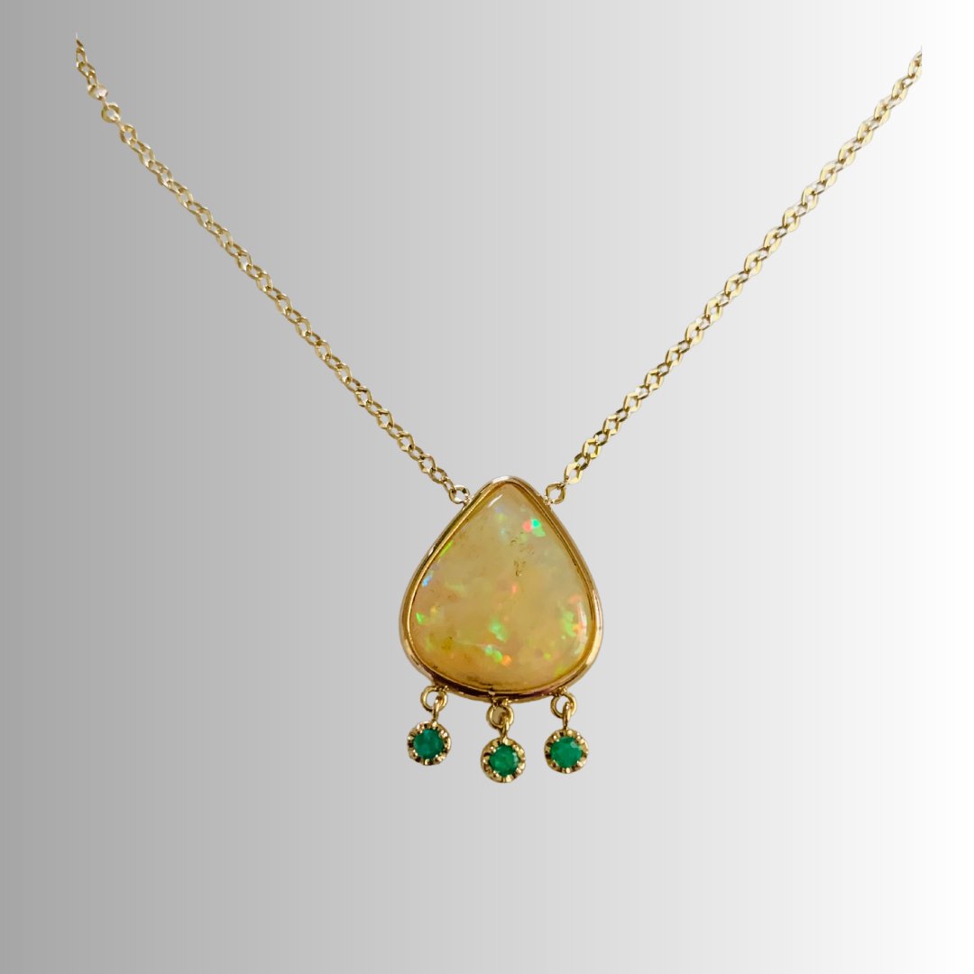 Opal and Emerald Necklace - thegreatputonmvOpal and Emerald NecklaceOpal and Emerald NecklaceOpal and Emerald NecklaceNeckaceKaren LeethegreatputonmvOpal and Emerald Necklace14715783
