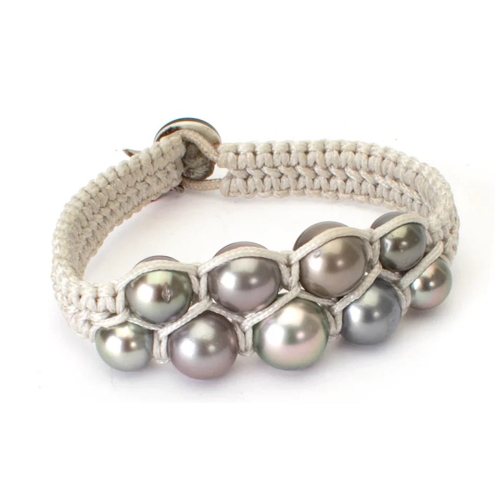 PEARL MACRAME BRACELET - thegreatputonmvPEARL MACRAME BRACELETPEARL MACRAME BRACELETPEARL MACRAME BRACELETBraceletSamira 13thegreatputonmvP - 3184 - BRC - 56 - WHPEARL MACRAME BRACELET