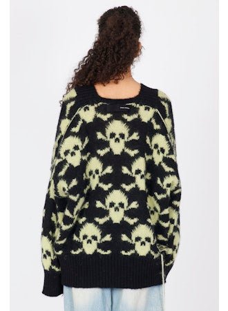 Reversible Multicolored Jacquard V - neck Sweater - thegreatputonmvReversible Multicolored Jacquard V - neck SweaterReversible Multicolored Jacquard V - neck SweaterReversible Multicolored Jacquard V - neck SweaterISABEL BENENATOthegreatputonmvDK83F25Reversible Multicolored Jacquard V - neck SweaterSBlack/Lime 0132