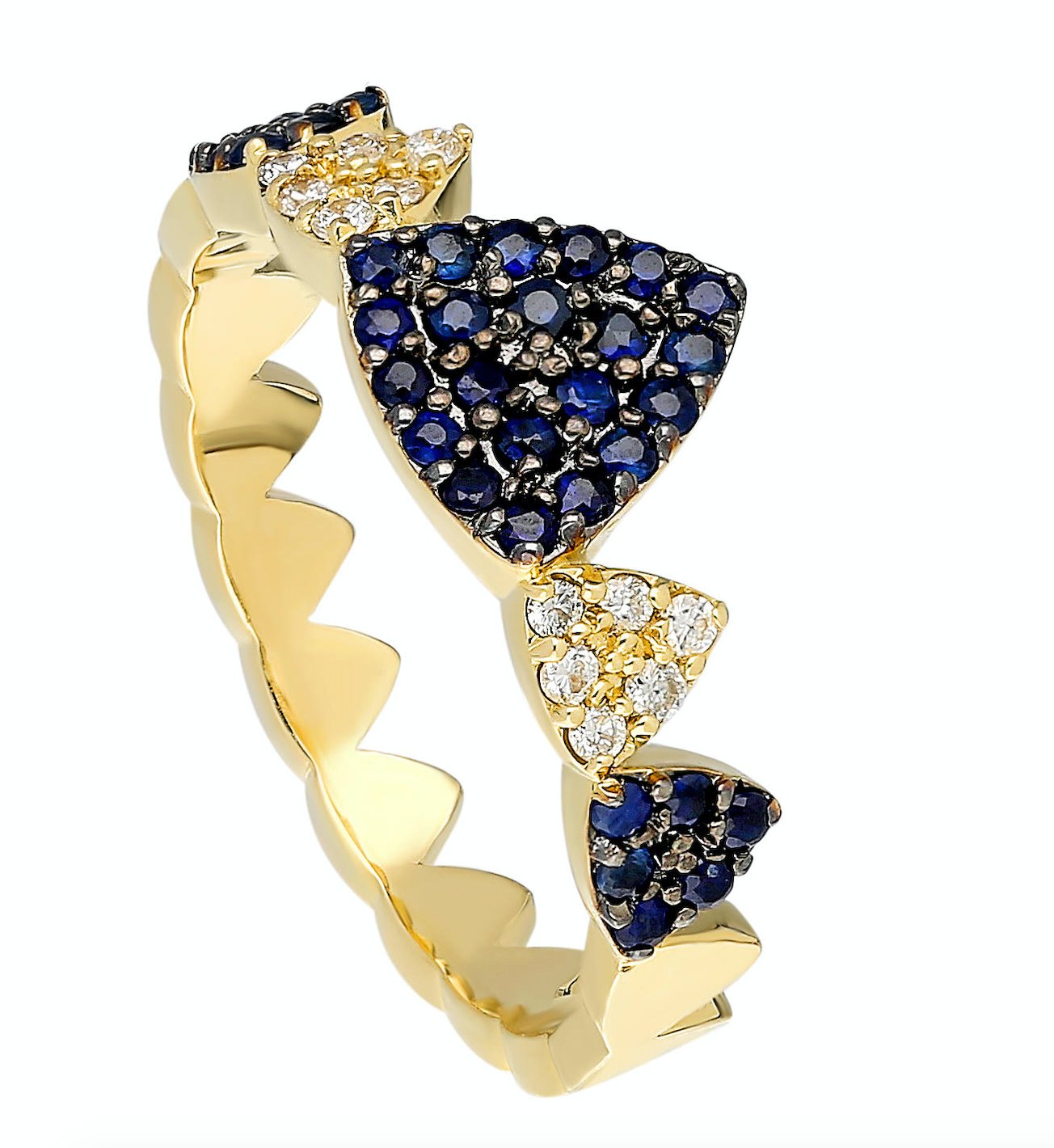 Ring - thegreatputonmvRingRingRingRingsHarikathegreatputonmvHR14814K Yellow gold ring White diamond: .12CT Blue sapphire: .38CT Size: 6.5 Made in Turkey55802759