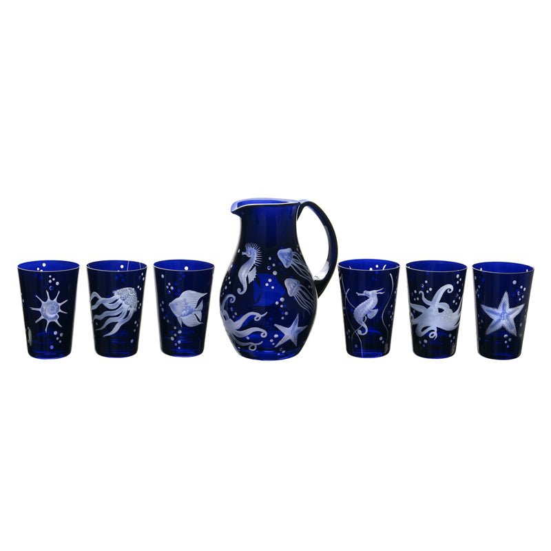 Sea Life Collection Set 6 Tumbler Glasses - thegreatputonmvSea Life Collection Set 6 Tumbler GlassesSea Life Collection Set 6 Tumbler GlassesSea Life Collection Set 6 Tumbler GlassesGlassArtelthegreatputonmvG - 208 - SLS - 6 - INFor those seeking a more formal variation of our FRUTTI DI MARE collection, our popular SEA LIFE collection consists of six delightfully stylized sea creature motifs that are available either individually or in sets. This all - purpose glass is ideal for serving water, j