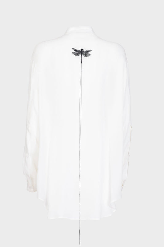 Silk Mandarin Neck Shirt - thegreatputonmvSilk Mandarin Neck ShirtSilk Mandarin Neck ShirtSilk Mandarin Neck ShirtWOMEN'S TOPSISABEL BENENATOthegreatputonmvDW41RF24Silk Mandarin Neck ShirtWHITE42