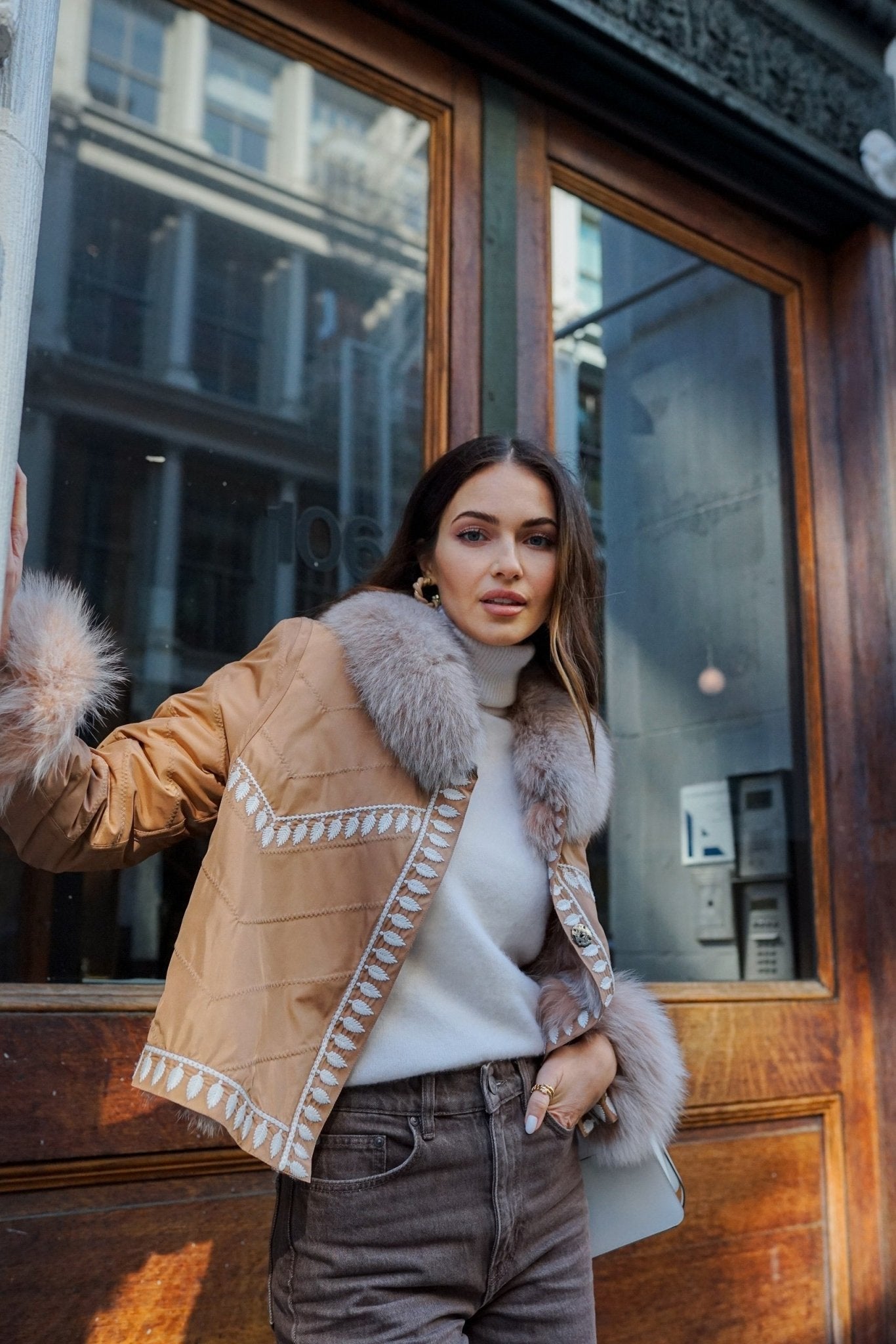 Silk Reversible Embroidered Fur Bomber in Vicuna Snowtop - thegreatputonmvSilk Reversible Embroidered Fur Bomber in Vicuna SnowtopSilk Reversible Embroidered Fur Bomber in Vicuna SnowtopSilk Reversible Embroidered Fur Bomber in Vicuna SnowtopJacketDIOMIthegreatputonmvDM3028EMBSilk Reversible Embroidered Fur Bomber in Vicuna SnowtopXSCAFFE LATTE ST