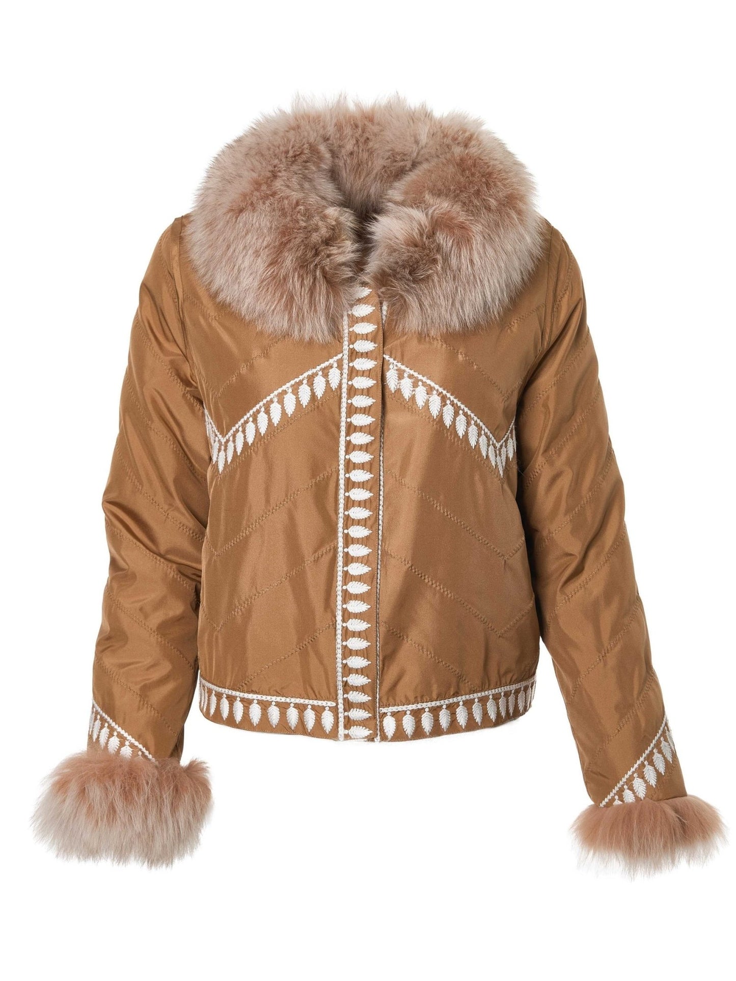 Silk Reversible Embroidered Fur Bomber in Vicuna Snowtop - thegreatputonmvSilk Reversible Embroidered Fur Bomber in Vicuna SnowtopSilk Reversible Embroidered Fur Bomber in Vicuna SnowtopSilk Reversible Embroidered Fur Bomber in Vicuna SnowtopJacketDIOMIthegreatputonmvDM3028EMBSilk Reversible Embroidered Fur Bomber in Vicuna SnowtopXSCAFFE LATTE ST