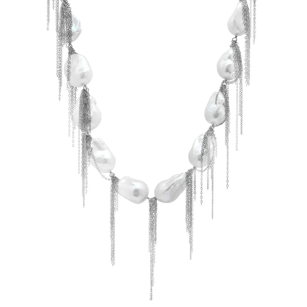 WHITE BAROQUE NECKLACE - thegreatputonmvWHITE BAROQUE NECKLACEWHITE BAROQUE NECKLACEWHITE BAROQUE NECKLACENecklaceSamira 13thegreatputonmvP - 4058 - W1 - NKF - 3 - W1WHITE BAROQUE NECKLACESterling Silver