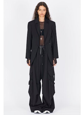 Wide - leg Wool Trousers - thegreatputonmvWide - leg Wool TrousersWide - leg Wool TrousersWide - leg Wool TrousersISABEL BENENATOthegreatputonmvDW35F25Wide - leg Wool Trousers40Black