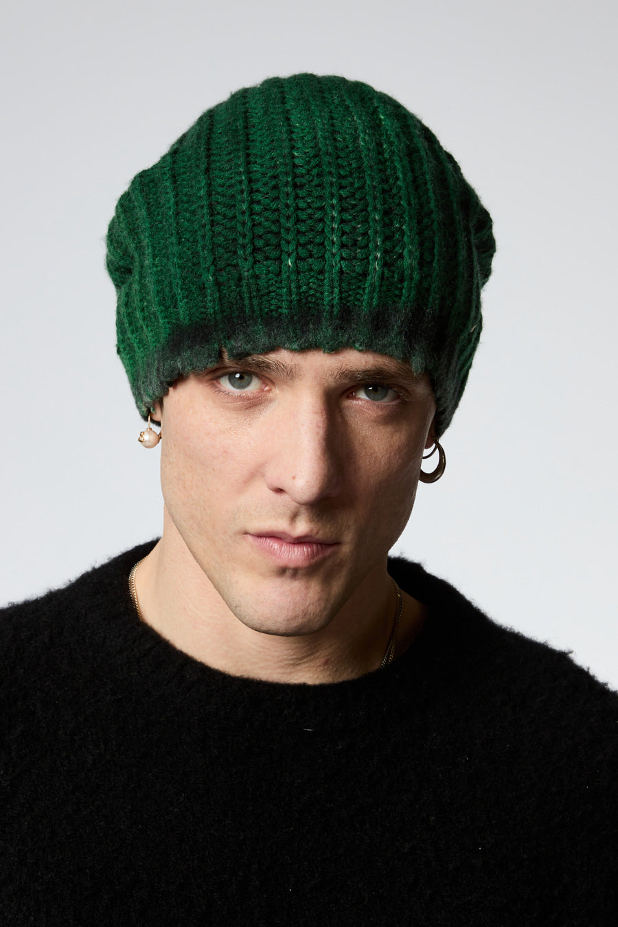 Corn Cob Stitch Hat With Destroyed Effect