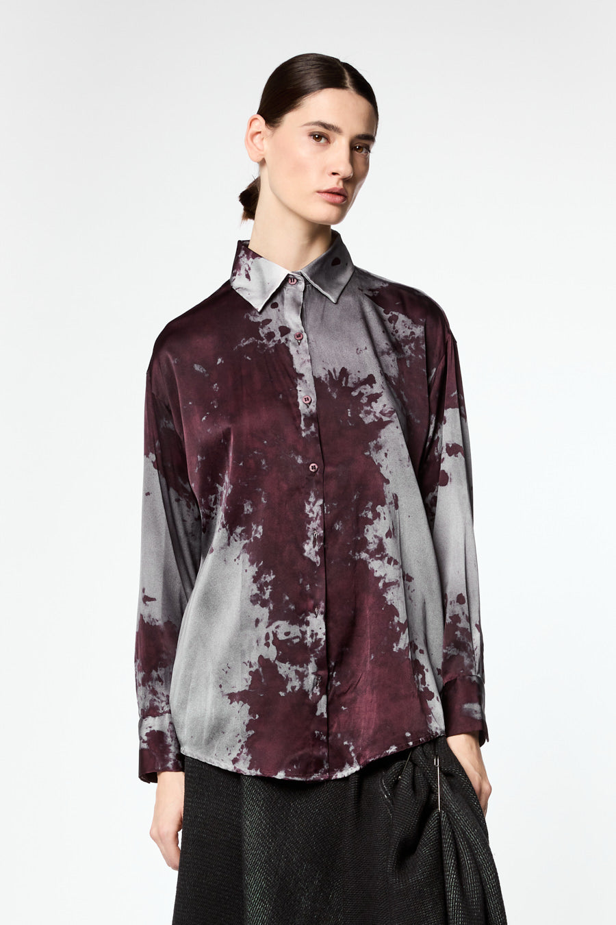 Black Spot Silk Shirt