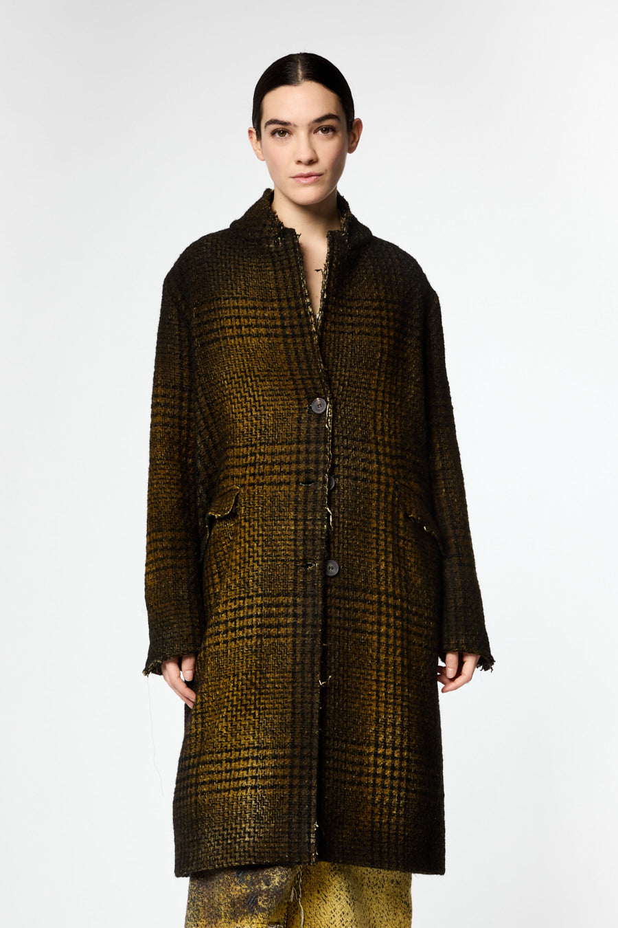 Prince of Wales Check Rever Coat with Shadows