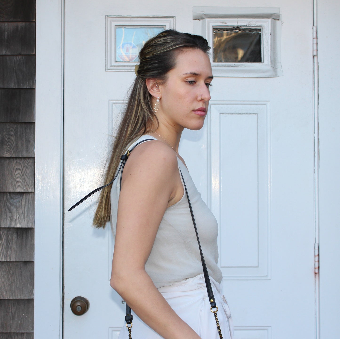 Tank top Color: Sand 50% Viscose 47% Silk 3% Elastane Made in Italy
