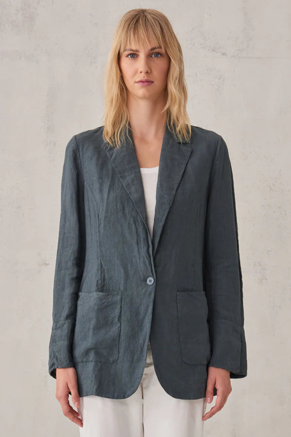 Comfort fit linen jacket