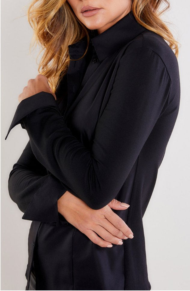 Alida Supina Cotton and Woven Mix Button-Up - thegreatputonmvAlida Supina Cotton and Woven Mix Button-UpAlida Supina Cotton and Woven Mix Button-UpAlida Supina Cotton and Woven Mix Button-UpthegreatputonmvthegreatputonmvAA1219Alida Supina Cotton and Woven Mix Button-UpBlackExtra Small99742748
