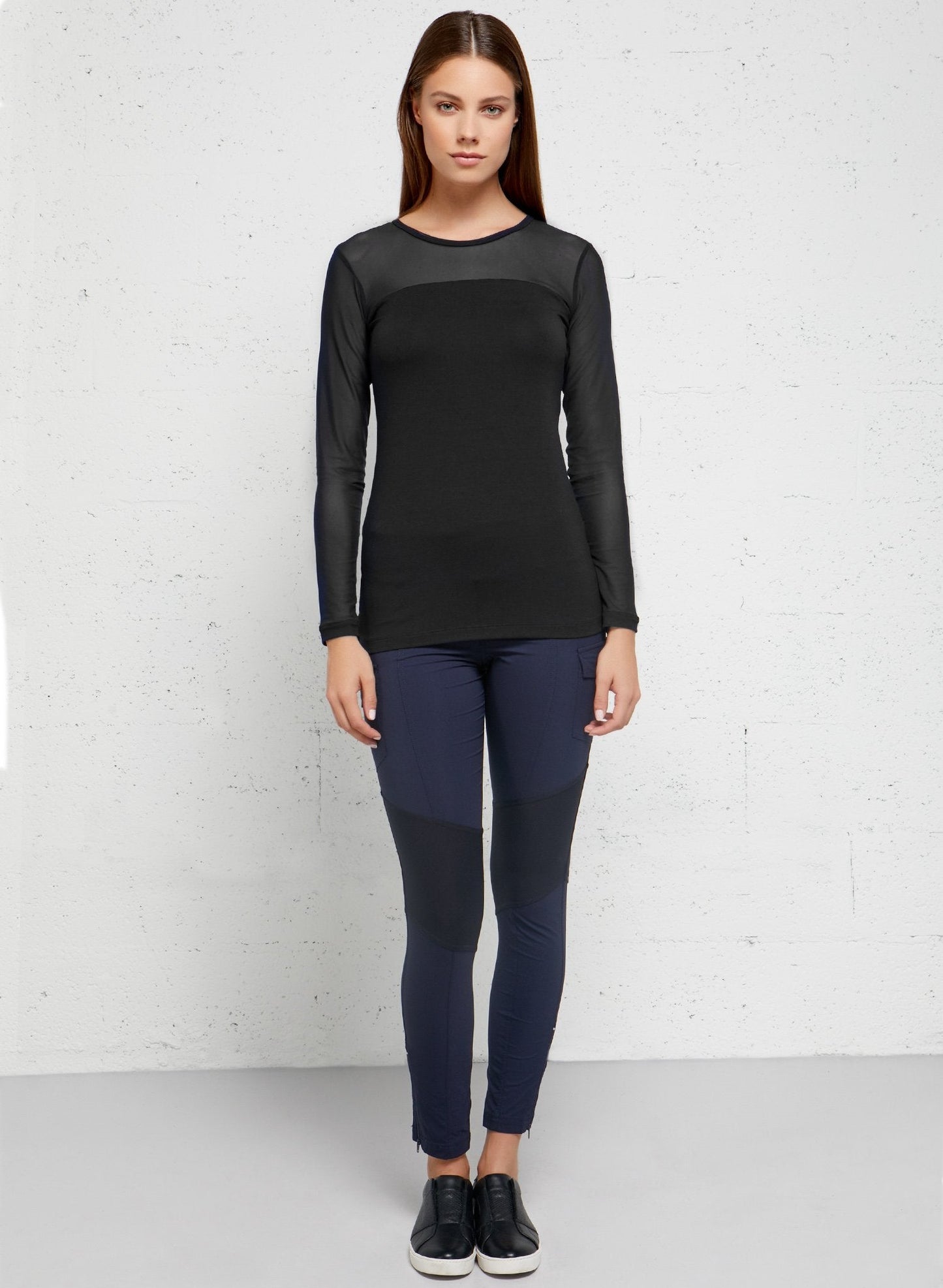 Budah Mesh Top - thegreatputonmvBudah Mesh TopBudah Mesh TopBudah Mesh TopTopAnatomiethegreatputonmv94487Slim fit Crewneck Long sleeves Mesh sleeves and yoke Hits slightly below waist Silky, signature stretch-jersey Figure-flattering and won't wrinkle in your suitcase Jersey: imported 96% cotton / 4% elastane Mesh: imported 94% polyester / 6% elastaneBlackXS56779449