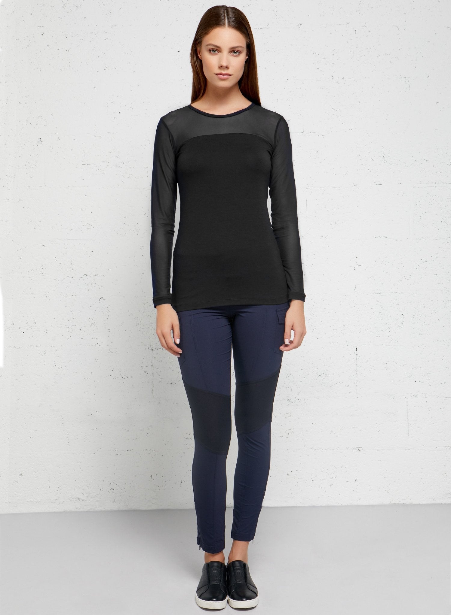 Budah Mesh Top - thegreatputonmvBudah Mesh TopBudah Mesh TopBudah Mesh TopTopAnatomiethegreatputonmv94487Slim fit Crewneck Long sleeves Mesh sleeves and yoke Hits slightly below waist Silky, signature stretch-jersey Figure-flattering and won't wrinkle in your suitcase Jersey: imported 96% cotton / 4% elastane Mesh: imported 94% polyester / 6% elastaneBlackXS56779449