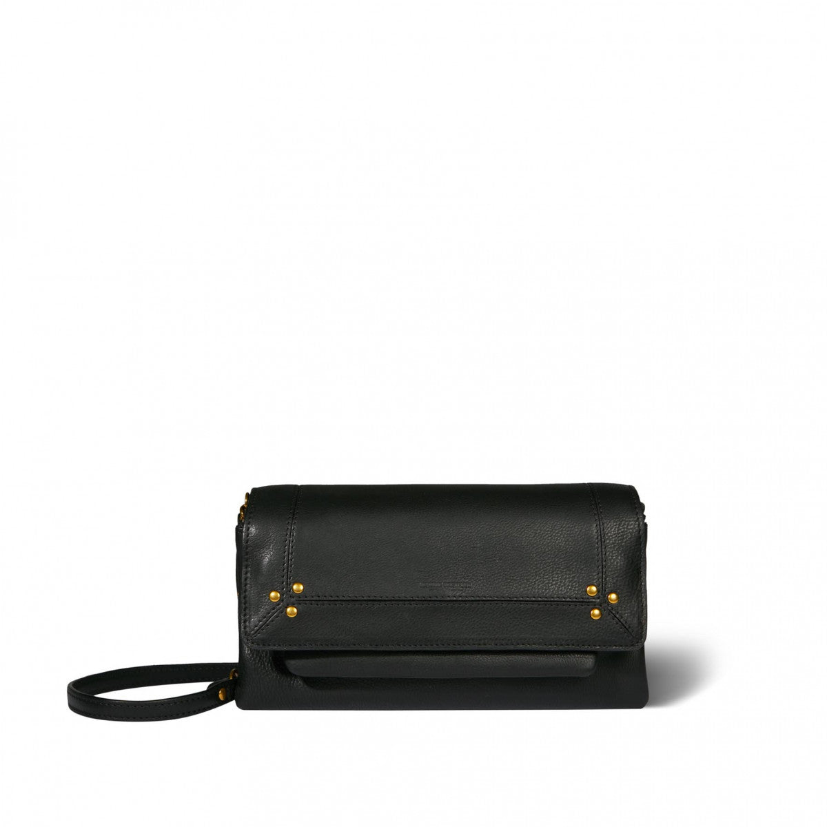 Dimensions: 24 x 15 x 5 CM Size bag wand shoulder or crossed Strap chain and leather, adjustable from 115 CM (maximum) Rabat with snap closure Multi pockets Zipped Card slots Logo embossed on the front The famous small metal rivets signing Bag 90% Calf 10% Goat / Lining 100% Cotton