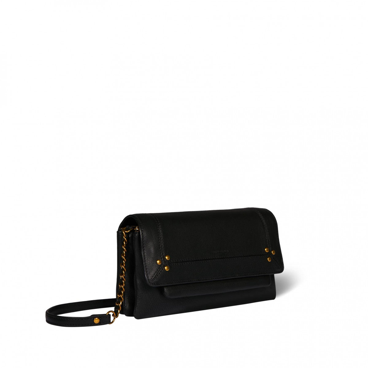 Dimensions: 24 x 15 x 5 CM Size bag wand shoulder or crossed Strap chain and leather, adjustable from 115 CM (maximum) Rabat with snap closure Multi pockets Zipped Card slots Logo embossed on the front The famous small metal rivets signing Bag 90% Calf 10% Goat / Lining 100% Cotton