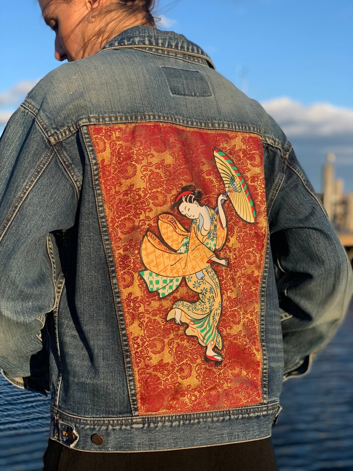 Josie - thegreatputonmvJosieJosieJosiefinal sale jacketErika JanethegreatputonmvHandmade one of a kind denim jacket. Reclaimed and repurposed. Geshia style.One Size48295865
