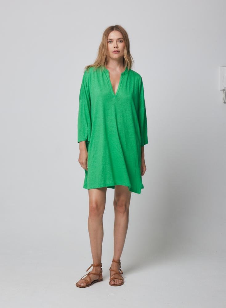 Stretch Linen 3/4 Sleeve Tunic Dress - thegreatputonmvStretch Linen 3/4 Sleeve Tunic DressStretch Linen 3/4 Sleeve Tunic DressStretch Linen 3/4 Sleeve Tunic DressDressMajestic Filaturesthegreatputonmv#M011FTQ008Stretch Linen 3/4 Sleeve Tunic DressApple Green139927580
