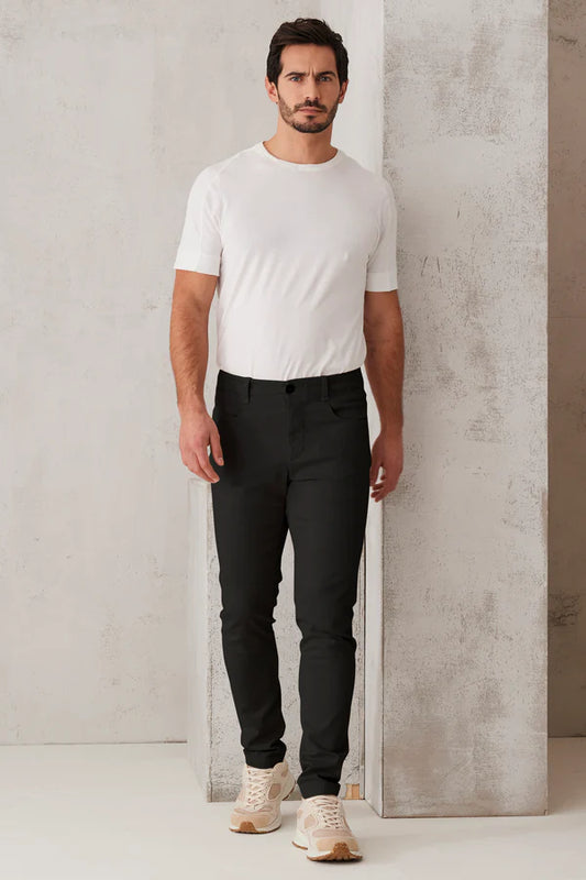 5-pocket slim-fit trousers in stretch cotton