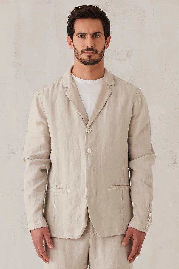 Regular-fit linen jacket
