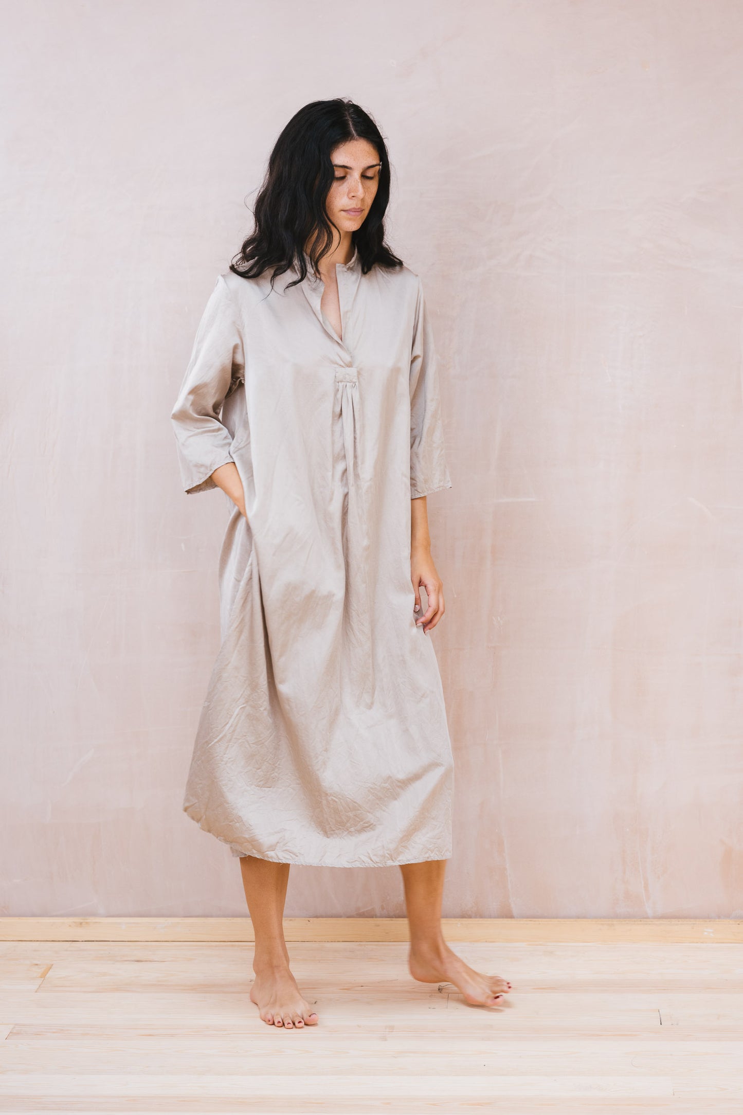 Dewey dress silk cotton satin