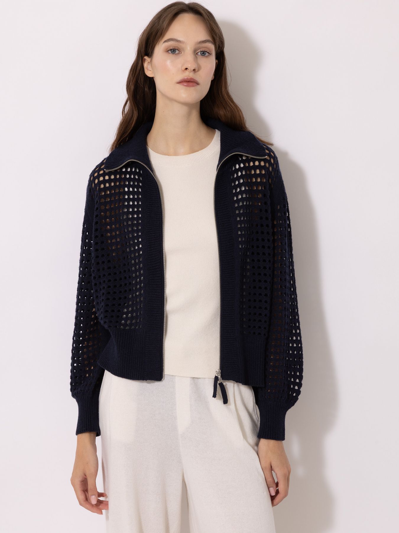 Ajour Highneck Cardigan - thegreatputonmvAjour Highneck CardiganAjour Highneck CardiganAjour Highneck CardiganCardiganFTC CASHMEREthegreatputonmv10303-0051Ajour Highneck CardiganS0990 Moonless Night96865308