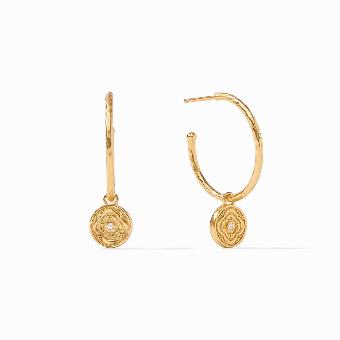 Astor Hoop & Charm Earring - thegreatputonmvAstor Hoop & Charm EarringAstor Hoop & Charm EarringAstor Hoop & Charm EarringEarringsJulie VosthegreatputonmvER841G00An effortlessly versatile orbital earring featuring a removable quatrefoil coin charm on a lightly hammered hoop.GoldOS50766983