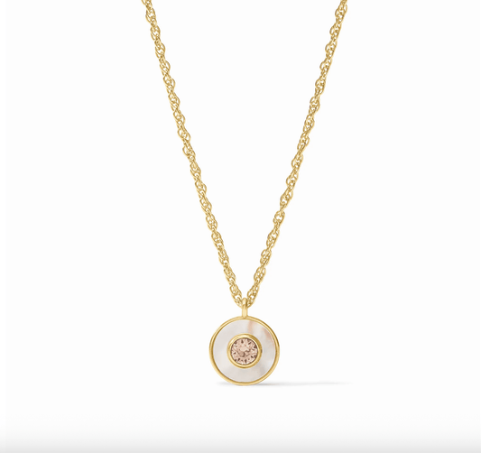 Colette Circle Delicate Necklace - thegreatputonmvColette Circle Delicate NecklaceColette Circle Delicate NecklaceColette Circle Delicate NecklaceNecklaceJulie VosthegreatputonmvN600GCA00Colette Circle Delicate Necklaceiridescent - chalcedony - blue