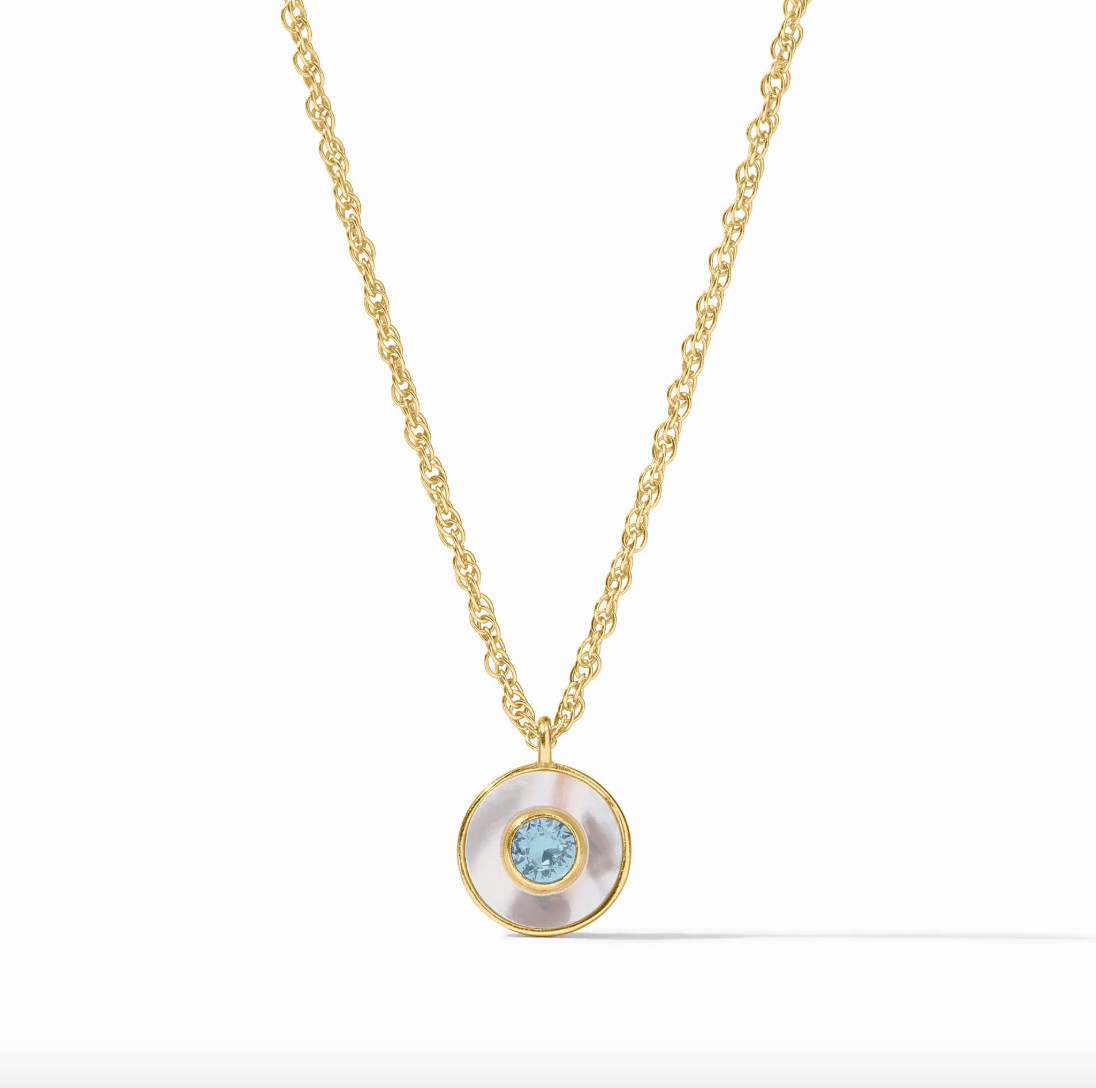 Colette Circle Delicate Necklace - thegreatputonmvColette Circle Delicate NecklaceColette Circle Delicate NecklaceColette Circle Delicate NecklaceNecklaceJulie VosthegreatputonmvN600GCA00Colette Circle Delicate Necklaceiridescent - chalcedony - blue