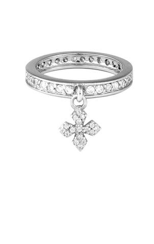 Cross Ring - thegreatputonmvCross RingCross RingCross RingRingsKing BabythegreatputonmvQ20 - 9204 - 6.5.925 sterling silver Pave white CZ Height: 1/8'' Width: 1/8'' Depth: 1/8'' Handmade In USA72568967