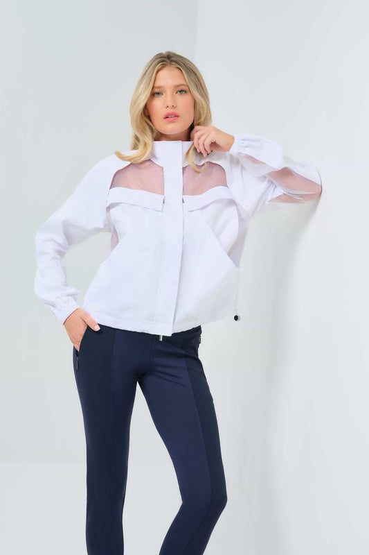 Crystal Stretch Poplin & Organza Jacket - thegreatputonmvCrystal Stretch Poplin & Organza JacketCrystal Stretch Poplin & Organza JacketCrystal Stretch Poplin & Organza JacketJacketANATOMIEthegreatputonmvAA6711-1000Crystal Stretch Poplin & Organza JacketXSWHITE