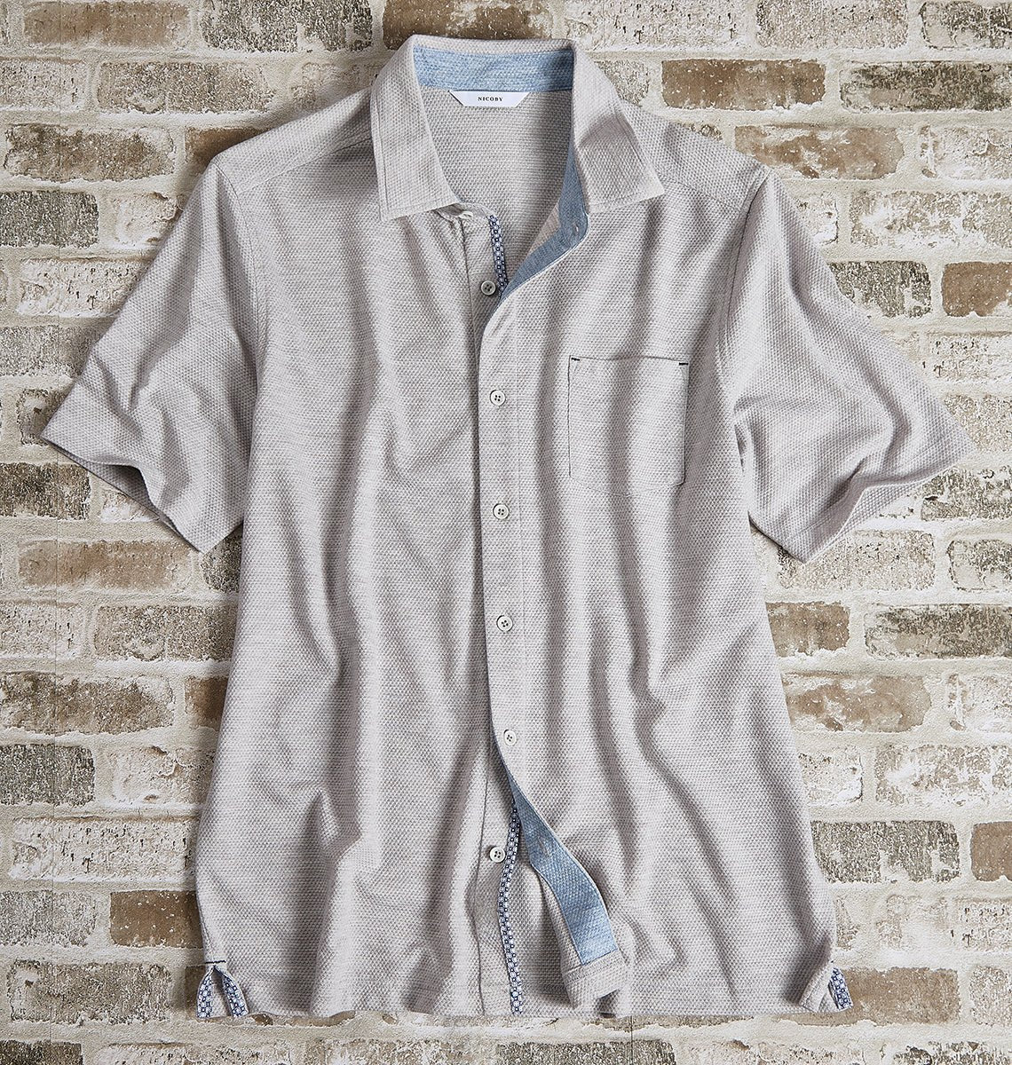 Honeycomb Knit Button Front Shirt - thegreatputonmvHoneycomb Knit Button Front ShirtHoneycomb Knit Button Front ShirtHoneycomb Knit Button Front ShirtT - SHIRTNICOBYthegreatputonmvNC26S45412Honeycomb Knit Button Front ShirtMLT. GREY