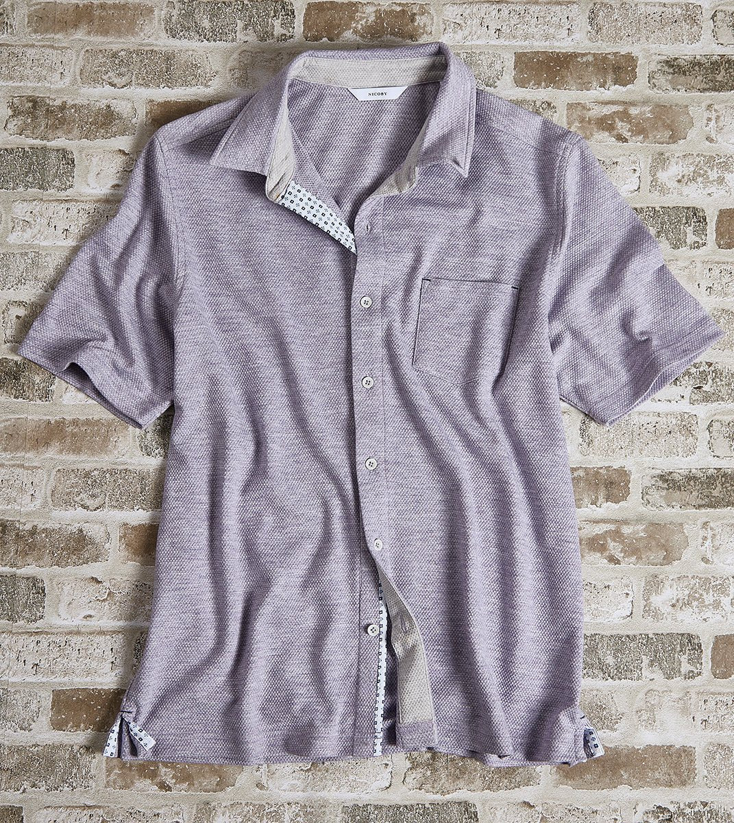 Honeycomb Knit Button Front Shirt - thegreatputonmvHoneycomb Knit Button Front ShirtHoneycomb Knit Button Front ShirtHoneycomb Knit Button Front ShirtT - SHIRTNICOBYthegreatputonmvNC26S45412Honeycomb Knit Button Front ShirtMPurple